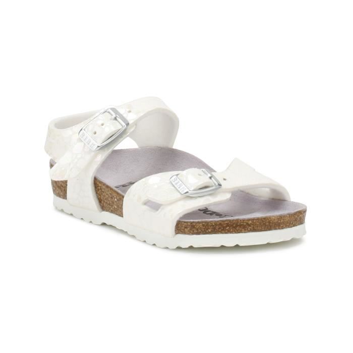 Birkenstock Kids Metallic Stones Blanc Rio Sandals Uk 6 Bebe White Cdiscount