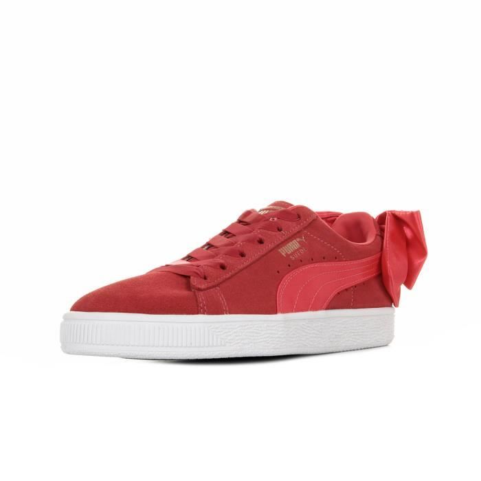 puma suede bow rouge
