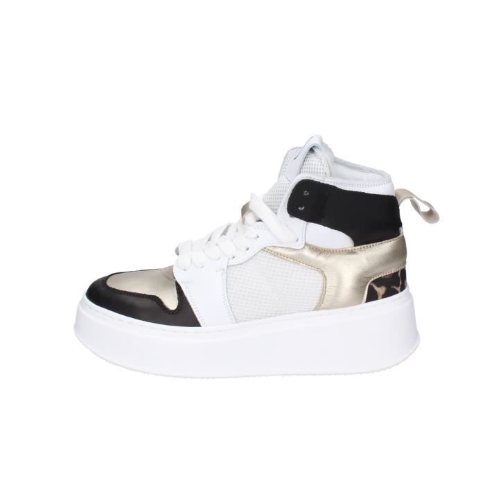 Baskets Femme en Cuir Blanc LEMARE Pointure EU 37 Talon 4 cm