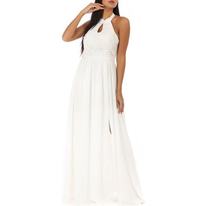 robe blanche fendue