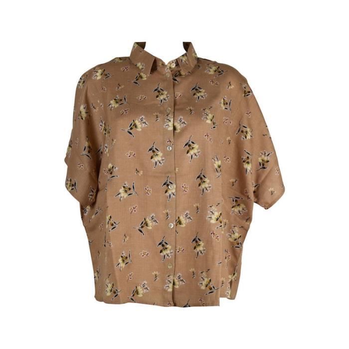 Chemisier Fluide Beige Comptoir Des Cotonniers - Taille 40 - Polyester - Occasion Bon état