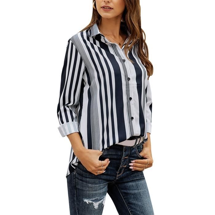 Chemise femme rayures verticales shop