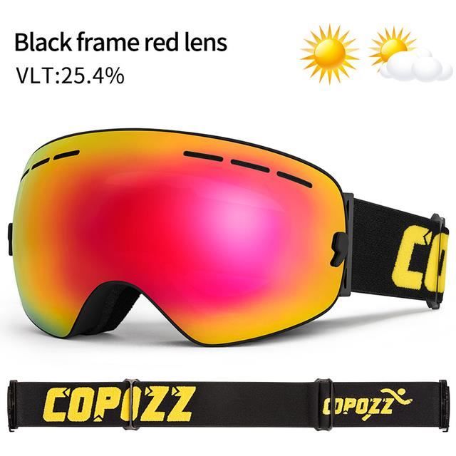 OutdoorMaster Masque de Ski Pro - Lunettes de Ski Frameless, Lentille Interchangeable 100% Protection UV400 Masques de Snowboard pour Hommes & Femme,Garçons et Filles