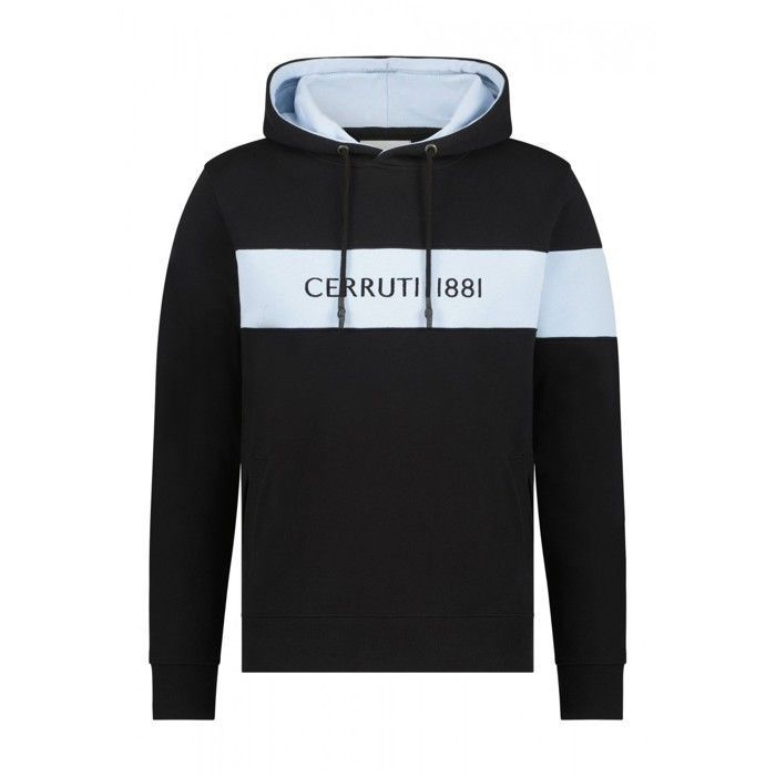 Cerruti 1881 Sweat shirt a capuche bicolore Montaione Noir Homme