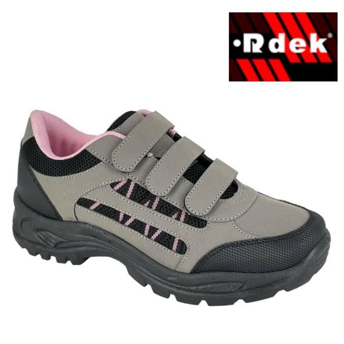 dek - chaussures de trail basse pour femmes taille 4 grise/rose