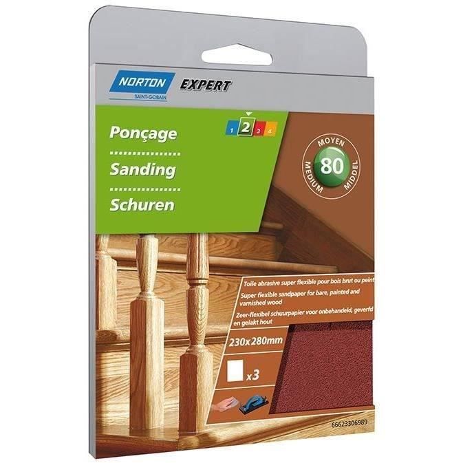 Abrasif superflex grain 80 lot de 3