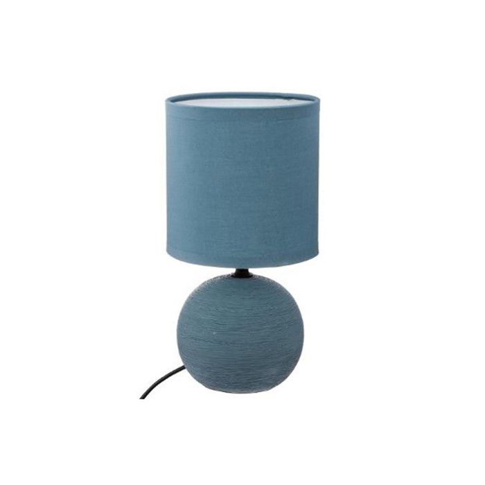 Lampe à Poser Céramique Boule 25cm Bleu Lampe à Poser Céramique Boule 25cm Bleu