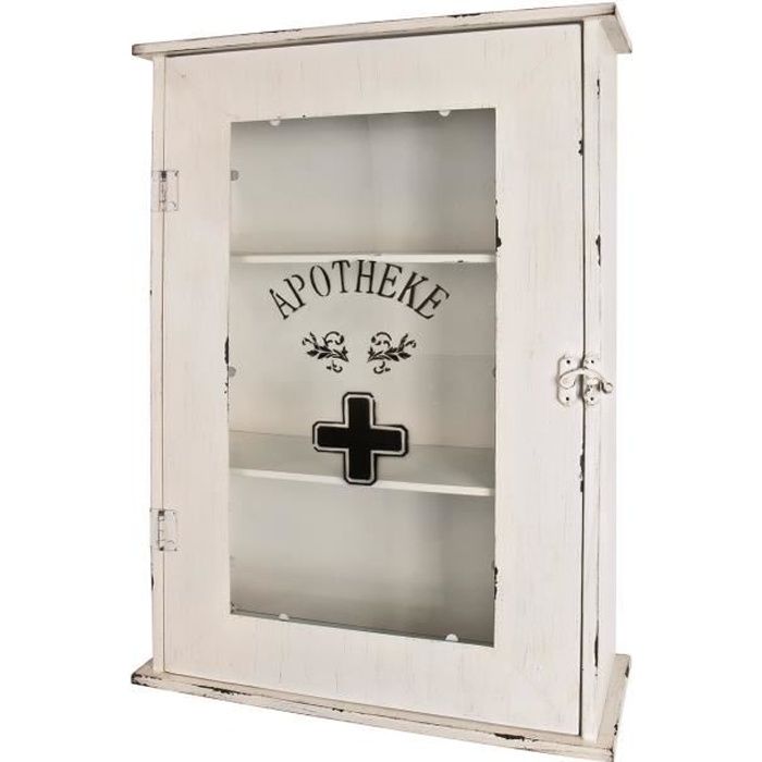 Armoire à pharmacie Vital blanc, L43 x H62 x P17 cm - Cdiscount Maison