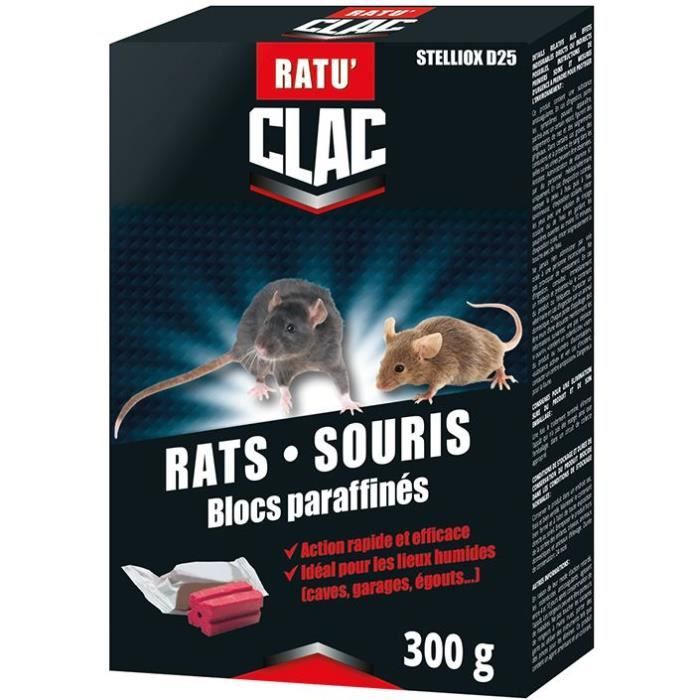 RATUCLAC Rat-souris bloc paraffinés - 300 g