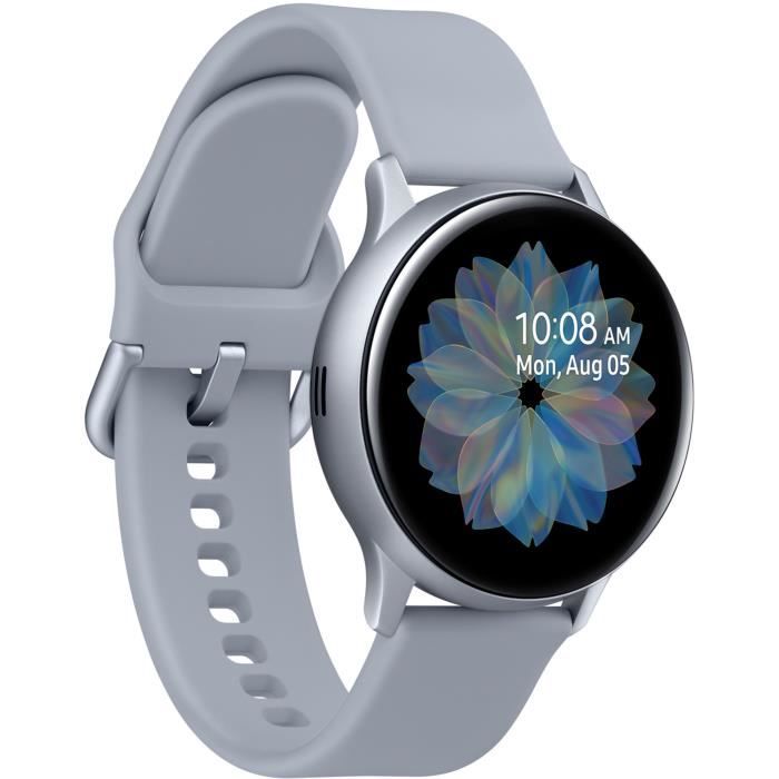 Samsung Smartwatch Galaxy Watch Active 2 montre intelligente Argent SAMOLED 3 02 cm 1.19 GPS satellite Cdiscount Telephonie