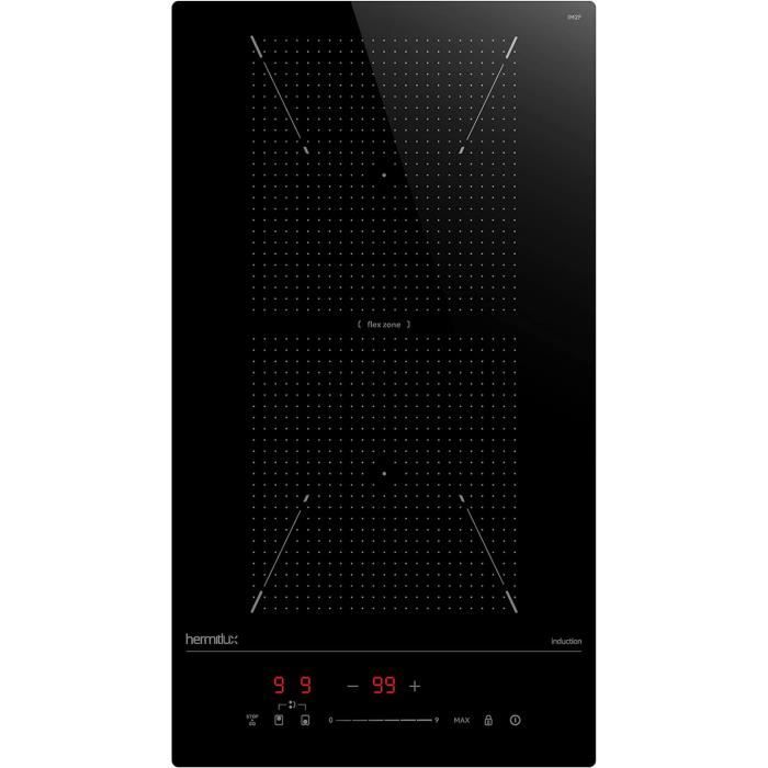 Plaque à Induction Covercook Encastrable 60cm - 4 Foyers Dont 1 Zone Pont, 9 Niveaux, Verrouillage Enfant (7000W)