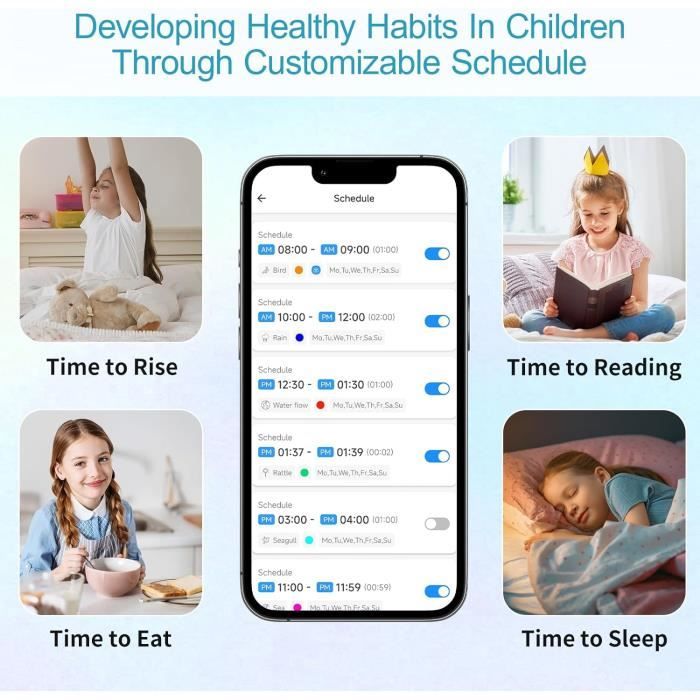Réveil Enfant Entraîneur Sommeil Réveil Enfant Entraîneur De Sommeil USB - Wake Up Light Rose Avec Minuterie Et Fonction Snooze Réveil Lumineux USB Réveil Enfant Entraîneur Sommeil Réveil Enfant Entraîneur De Sommeil USB - Wake Up Light Rose Avec Minuterie Et Fonction Snooze Réveil Lumineux USB