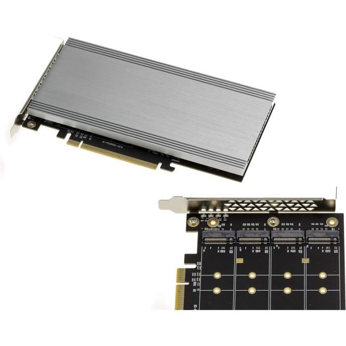 Carte PCIe 3.0 X8 KALEA-INFORMATIQUE Pour 4 SSD M.2 NVMe – Support RAID 0/1