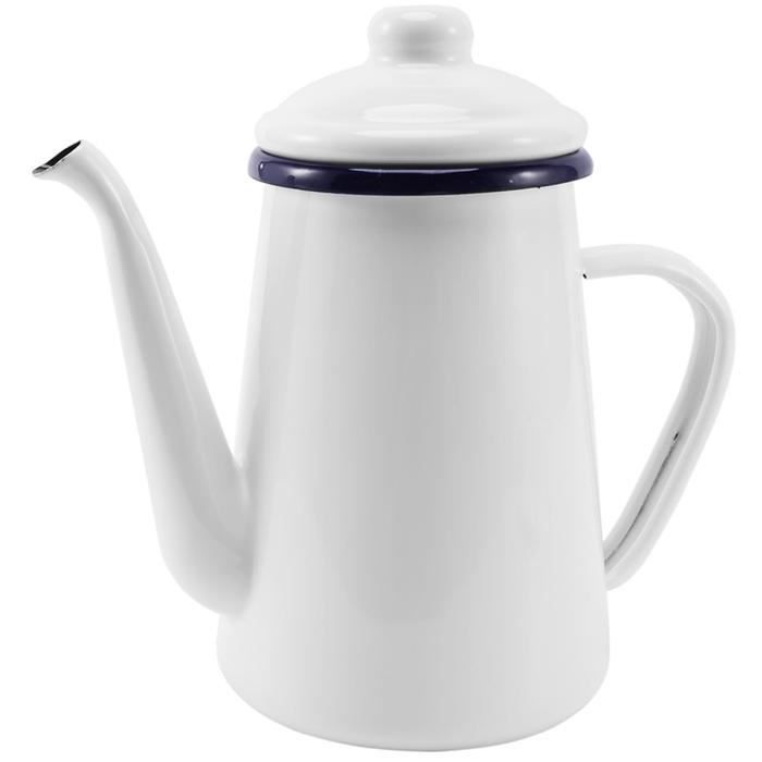Cafetière en émail de 1,1 l pour cuisinière et cuisinière à