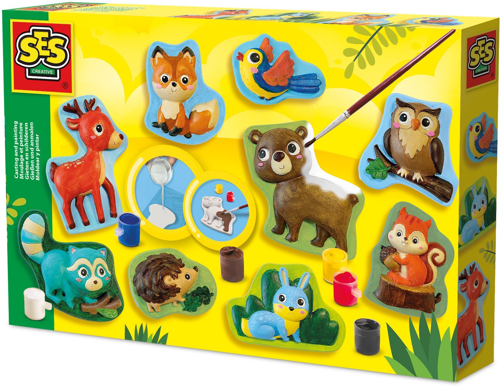 Moulage et peinture Animaux de la forêt SES CREATIVE Fabriqués à partir de plastique recyclé