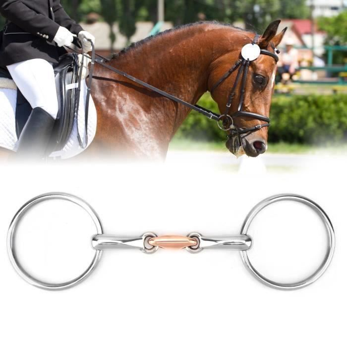 Mors De Filet Pour Cheval En Acier Inoxydable - Embout Doux 5 Pouces, Conception Confort Et Contrôle - 11