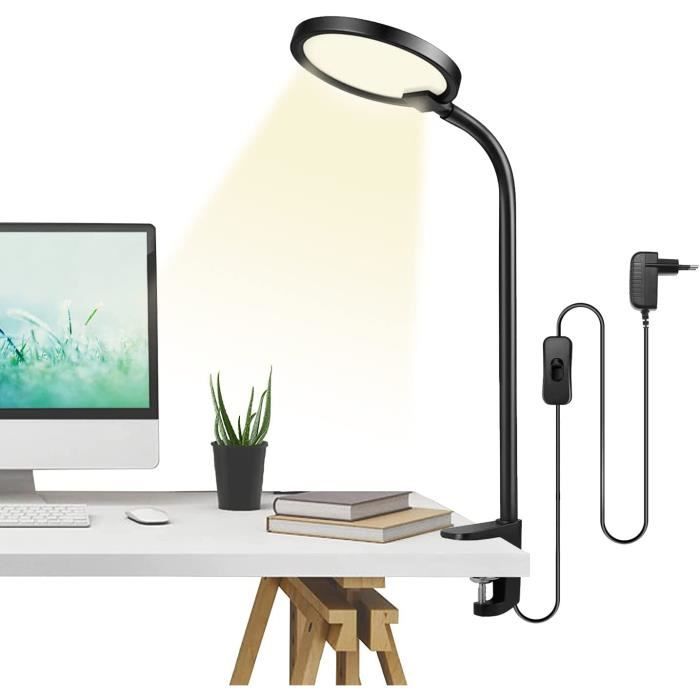Lampe De Bureau à Pince LED – Col Flexible, Lumière Chaude 3000K, Protection Des Yeux - 7