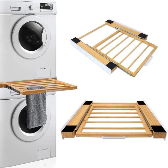 Support lave-linge/sèche-linge avec tiroir de rangement