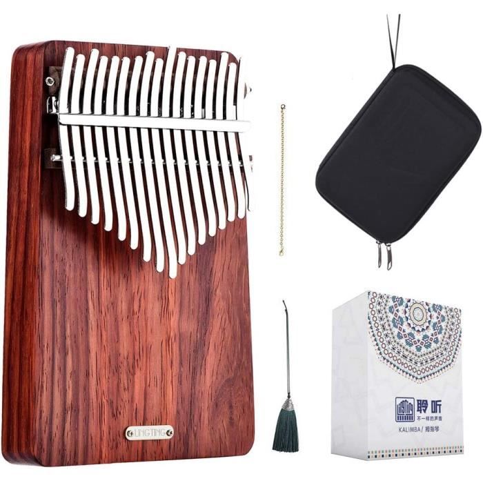 Kalimba 21 Touches En Bois – Piano à Pouce Portable Pour Débutants, Son Apaisant, Ouverture Basse