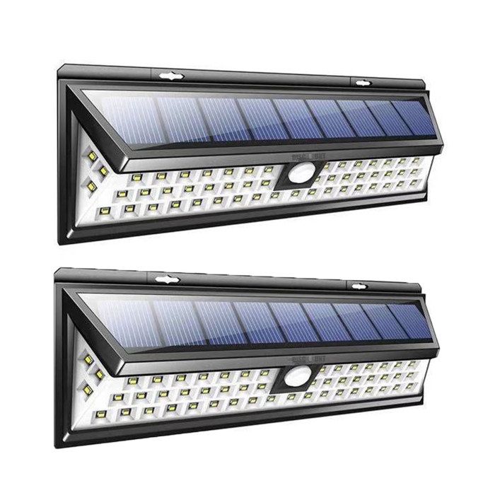 2pcs Solar Sensor Wall Light TD® 54LED Extérieur étanche Applique murale à capteur infrarouge humain