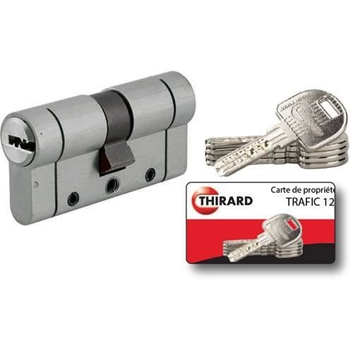3 CYLINDRE SERRURE HAUTE SECURITE THIRARD 10 CLES TRAFIC 12 30x30