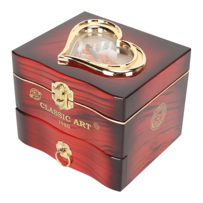 Boîte à Bijoux Ballerine Musicale Pour Fille - Avec Figurine Tournante Et Miroir | 15x13x9cm | Cadeau Anniversaire