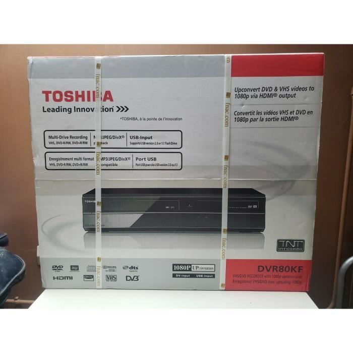 COMBINE MAGNETOSCOPE HDMI TUNER TNT TOSHIBA DVR80KF GRAVEUR ENREGISTREUR  DVD VHS K7 CASSETTE NEUF - Cdiscount TV Son Photo
