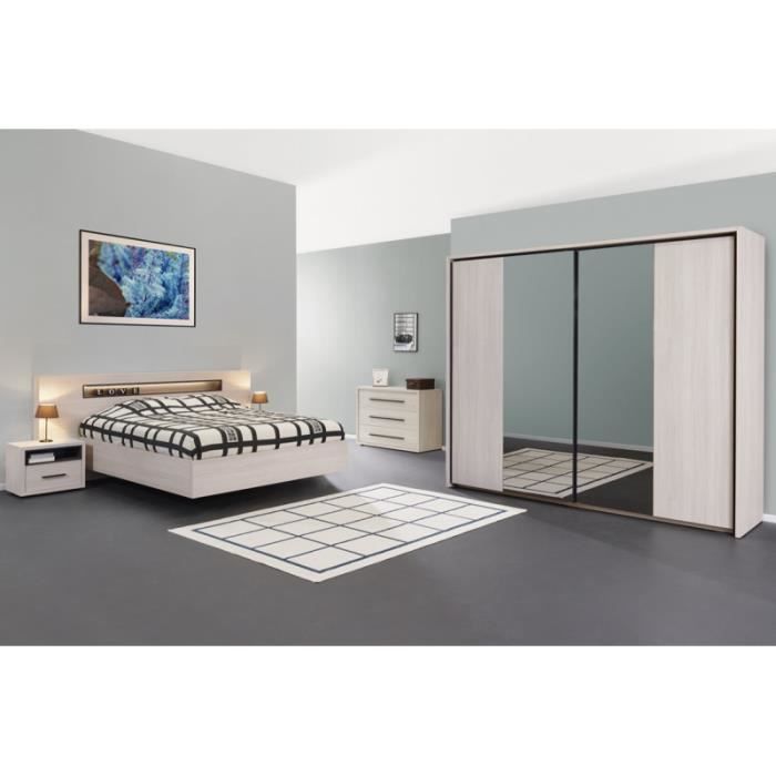 Chambre Complete Adulte 180 200 Chene Blanchi Maria L 258