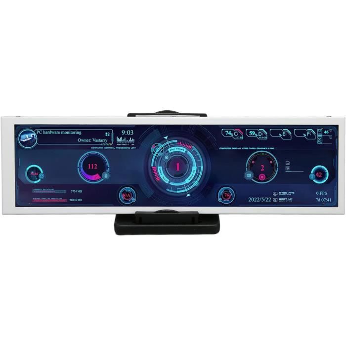 Écran Secondaire PC 8,8 Pouces - Moniteur Pour Température CPU Et Affichage Personnalisé, Type C/PH