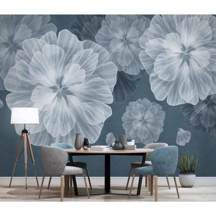 Papier Peint intissé vinyl motif figurativ bleu, vert et noir - 53 cm x 10,05 m - Michalsky