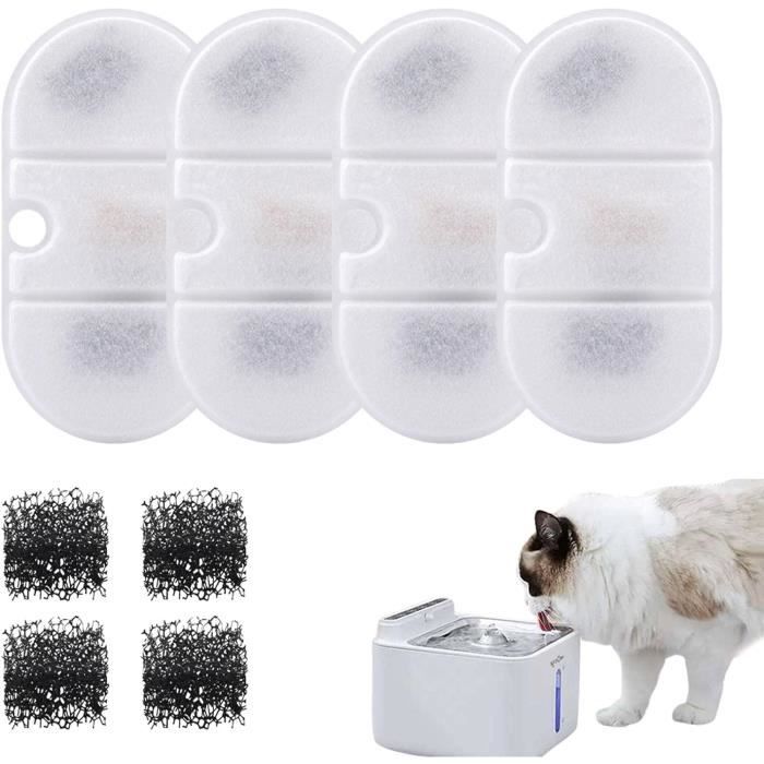 Lot De 6 Filtres De Rechange Pour Fontaine à Eau Pour Chats En Charbon Actif De Coque Naturelle Tapis Filtrant Pour Distributeur Eau Animale 99326342