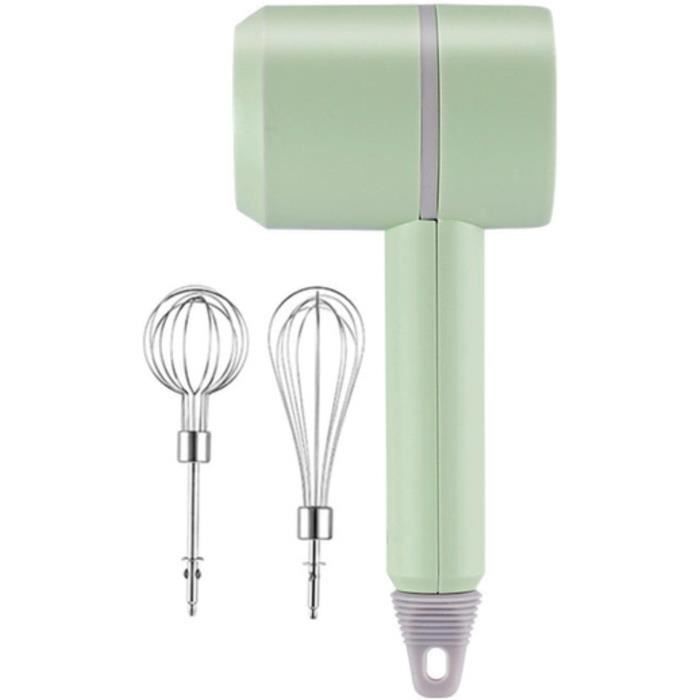 Fouet électrique Portable USB - 3 Vitesses - Rechargeable - Pour œufs, Crème, Pâtisserie - Vert