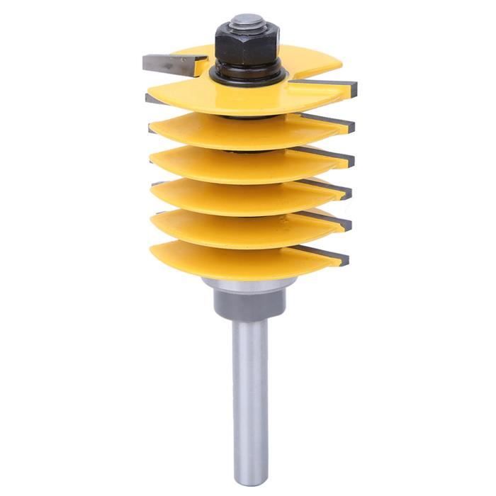 Qiilu Mèche De Toupie De Main Courante à Tige De 8 Mm Outil De Travail Du Bois De Foret De