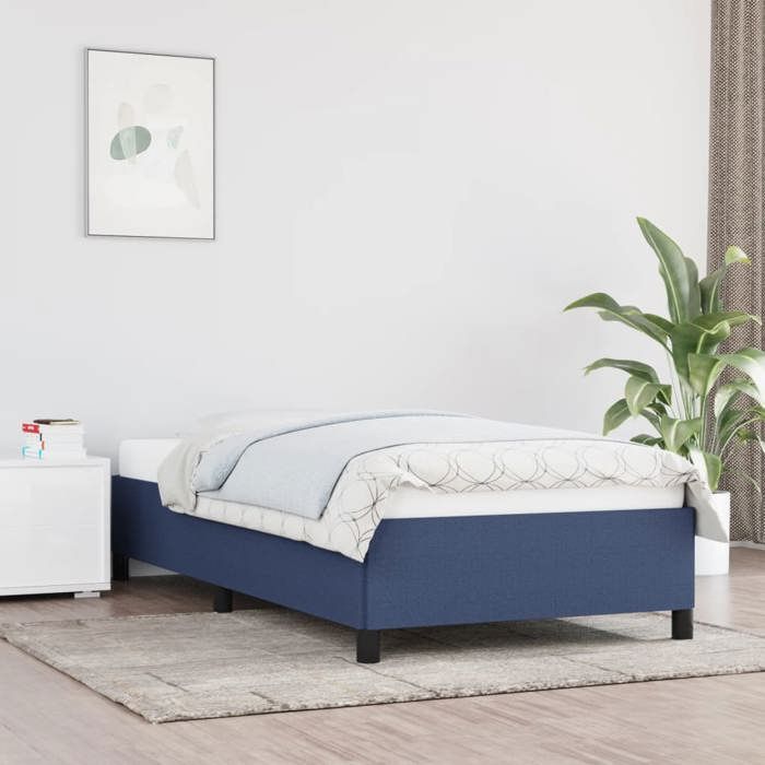 vidaXL Cadre de Lit Sommier à Lattes Lit Rembourré Cadre à Lattes Lit Double Adulte Meuble de Chambre à Coucher Intérieur 347040