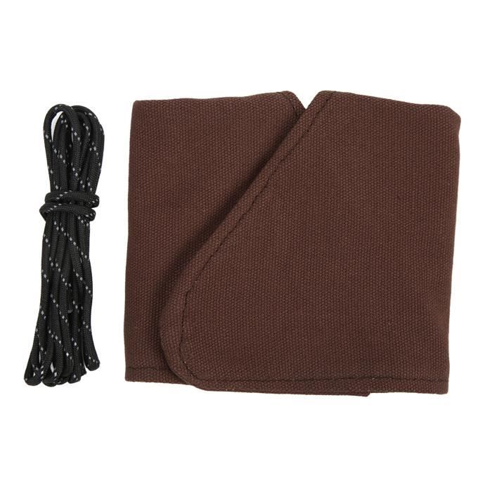 Cuir Trépied Camping Tabouret - Ouvrable Fer Cadre Repose