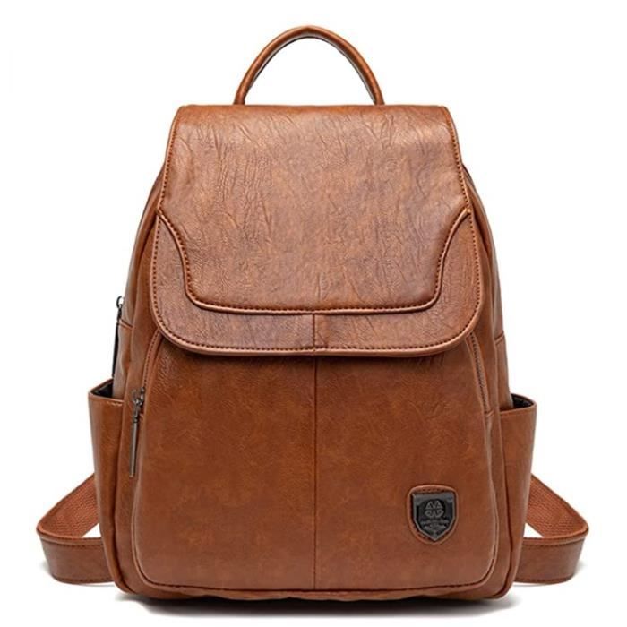 Sac à dos online cuir marron femme