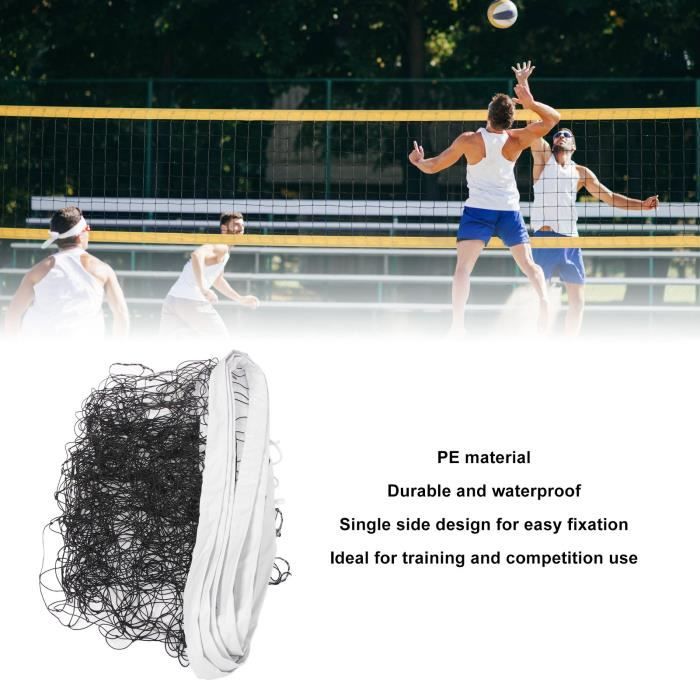 Filet Volley-Ball / Badminton 4 Voies Portable - Polypropylène/Polyester - Pour Jardin, Plage, Pelouse - Sport Extérieur