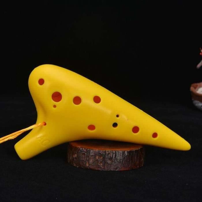 Ocarina Alto C MuzcYM En Céramique 12 Trous - Flûte Traditionnelle Professionnelle Fumée