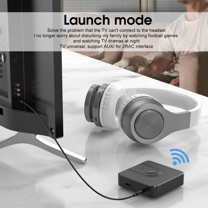 Émetteur Récepteur Bluetooth 5.0 - Adaptateur Audio sans Fil 2 en 1 Transmetteuret Récepteur pour PC-TV-Téléphone HB017