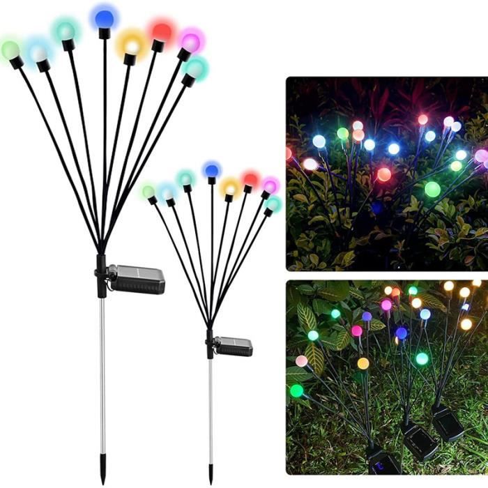 Lampe Solaire Cactus Néon KONTONTY - Décoration Lumineuse Extérieure Pour Pelouse, Jardin Et Terrasse