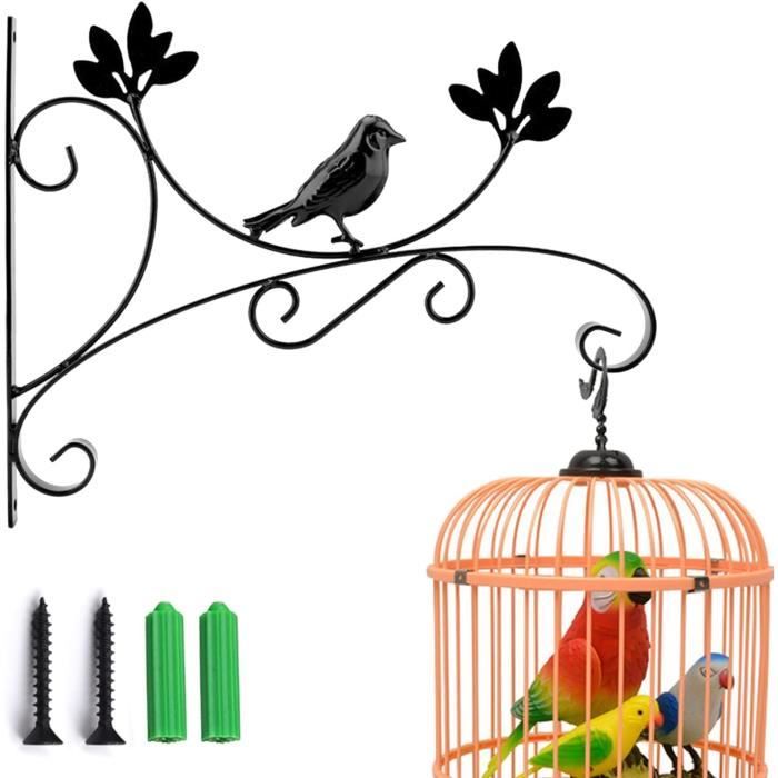 Support Mural En Métal Forme Chat Pour Pots De Fleurs - Design Décoratif Intérieur/extérieur, Capacité 13.6 Kg