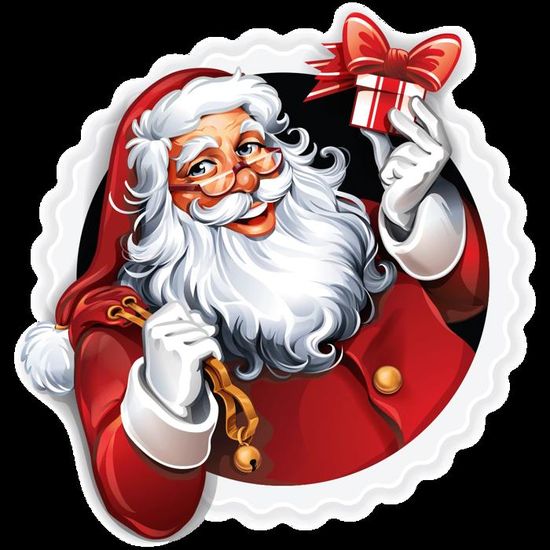 Autocollant Mural Créatif Du Père Noel | Autocollants Muraux