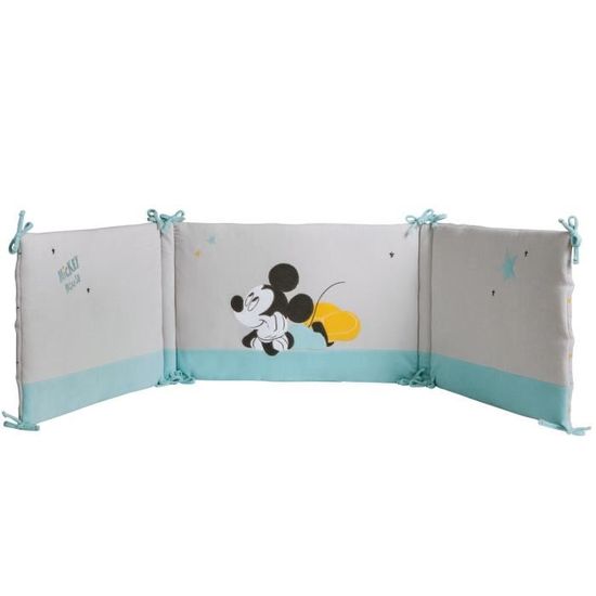 Tour de lit Disney Mickey Nuit 180 × 40 cm pour lit à portails 