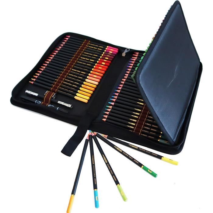 H&B 72 Couleurs Crayon Peinture Stick Art Set Kit pour Adultes Artiste  Dessin Image Coloriage Croquis Calligraphie Portable Présent Cadeau