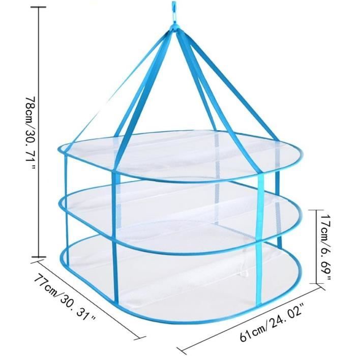 Grille De Séchage Déshydratation Alimentaire En Bois - Plateau Pliable Pour Pâtes, Fruits, Herbes - Dimensions 24,5 X 39 Cm