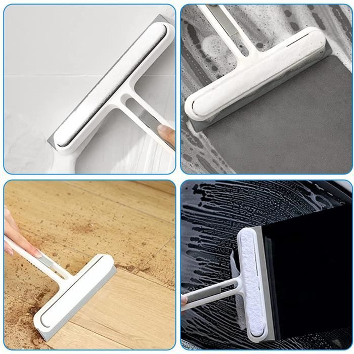 TopHomer Raclette Vitre En Acier Inoxydable, Raclette à Vitre Pour Nettoyer Fenêtres De Maison, Carreaux De Salle De Bain, Vitres De Douche Et Vitres De Voiture (35cm