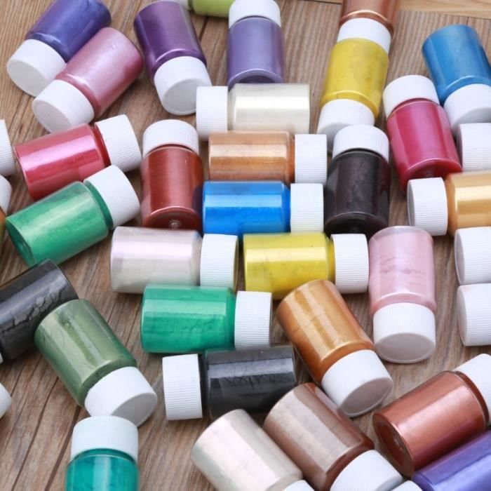 Poudre De Mica 6 Couleurs - Pigments Pour Résine, Savon, Bougies, Nail Art - Lot Portable Printemps