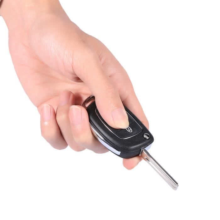 Télécommande à 4 boutons avec clé à bascule coque de porte-clés