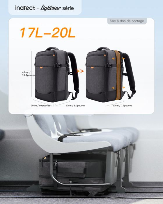 Sac à Dos de Voyage INATECK 17-20L Compatible Ordinateurs 14
