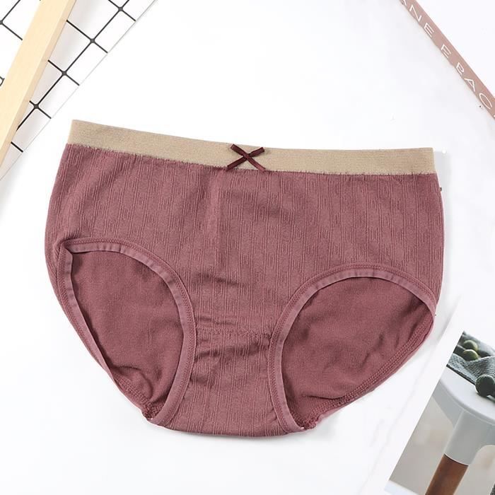 Culotte Slip fille taille moyenne a n ud papillon pour femme Rose vif Cdiscount Pret a Porter